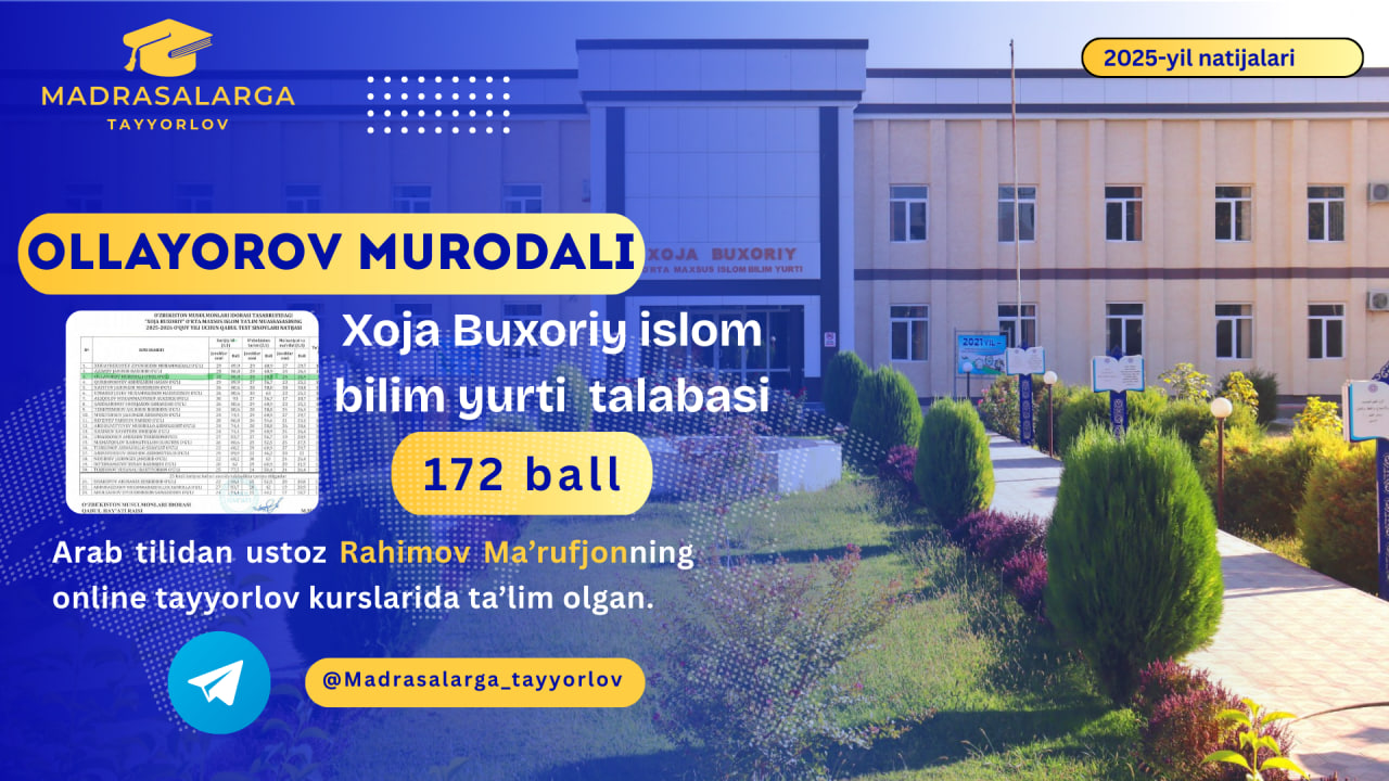 O'quvchi natijalari 1