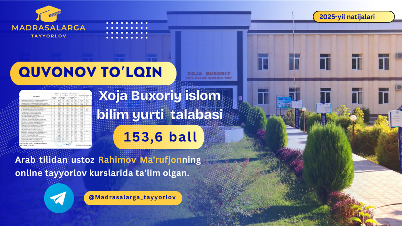 O'quvchi natijalari 6